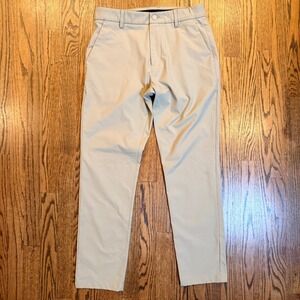 Rhone Commuter Pant Slim Fit Performance Chino Trousers 31x30 Khaki Tan